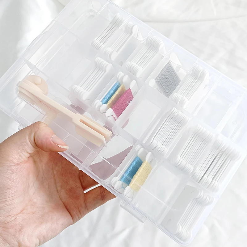 Description Picture 6 of itemPlastic Bobbins and Bobbin Winder Set Spool Thread Card Embroidery Floss DIY Stitch Thread Organizer Holder Sewing Tools Costura