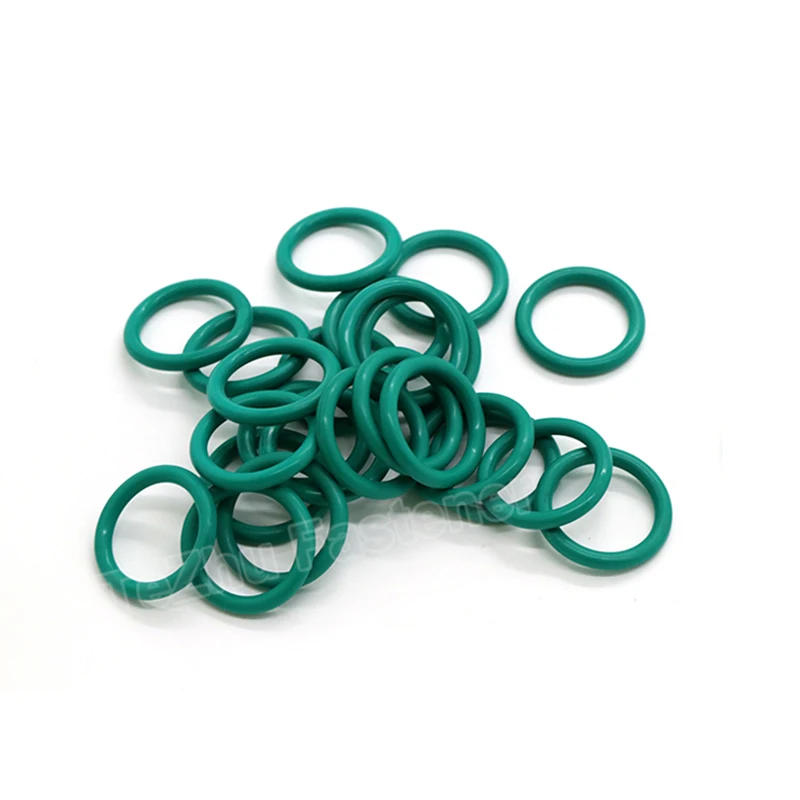 Description Picture 4 of itemCS 2mm Green Fluorine Rubber O Ring Sealing Gasket Washer Insulation Corrosion Oil High Temperature Resistance FKM