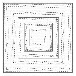 2023 AliliArts Metal Cutting Dies Wonky Stitched Square diy Scrapbooking Photo Album Decorative Embossing PaperCard Crafts Die