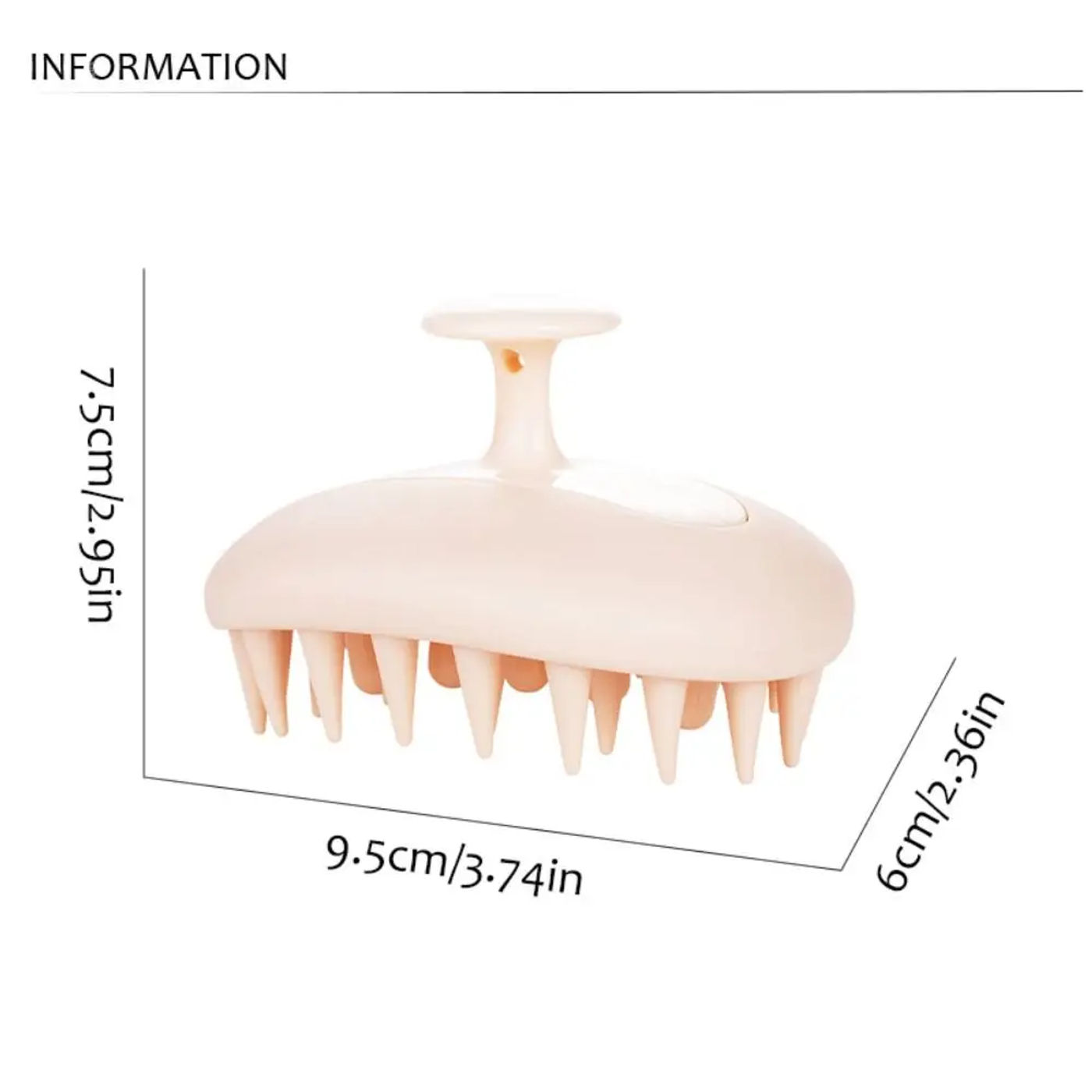 Description Picture 3 of itemSilicone 2 in 1 Silicone Comb Suspensible Spa Hair Care Scalp Massage Brush Comfortable Soft Hampoo Hair Washing Comb Household