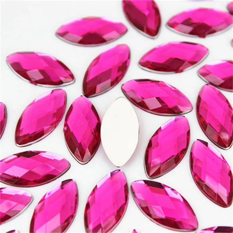 Description Picture 6 of itemCong Shao 100PCS 9*18mm Colorful Flatback Horse Eye Acrylic Rhinestone Trim Crystals And Stones DIY Wedding Dress Strass ZZ770