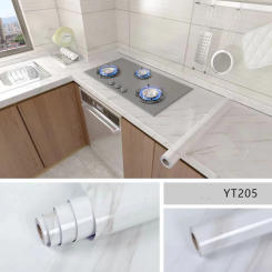 5m Marble Pattern Self Adhesive Bathroom Tile Floor Waterproof PVC Cabinet Wallpaper Oil Proof Kitchen Furniture Wall Stickers