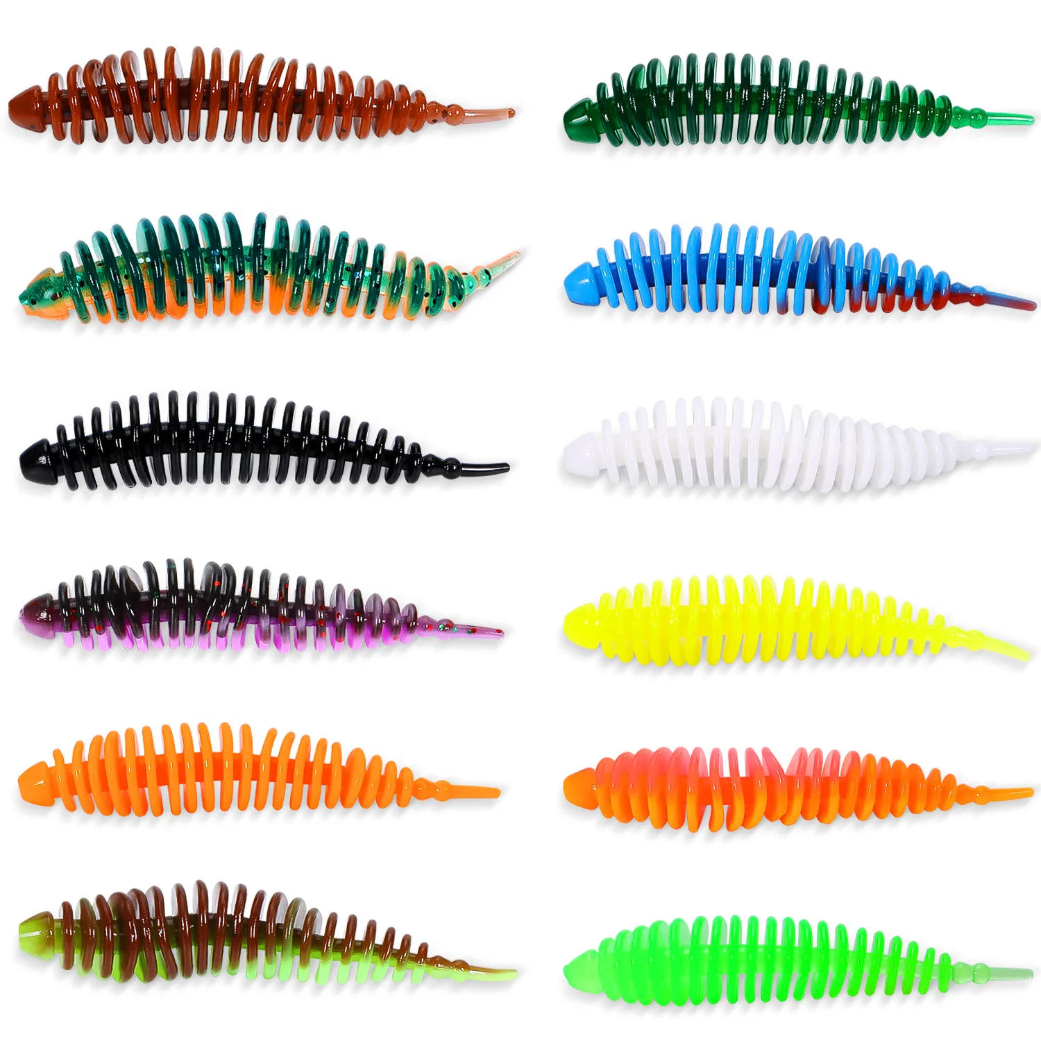 Description Picture 3 of itemSougayilang 10Pcs Worm Bait Soft Bait 40mm 60mm Fishing Lures Freshwater Swimbaits Silicone Soft Bait for Carp Bass Pike Fishing
