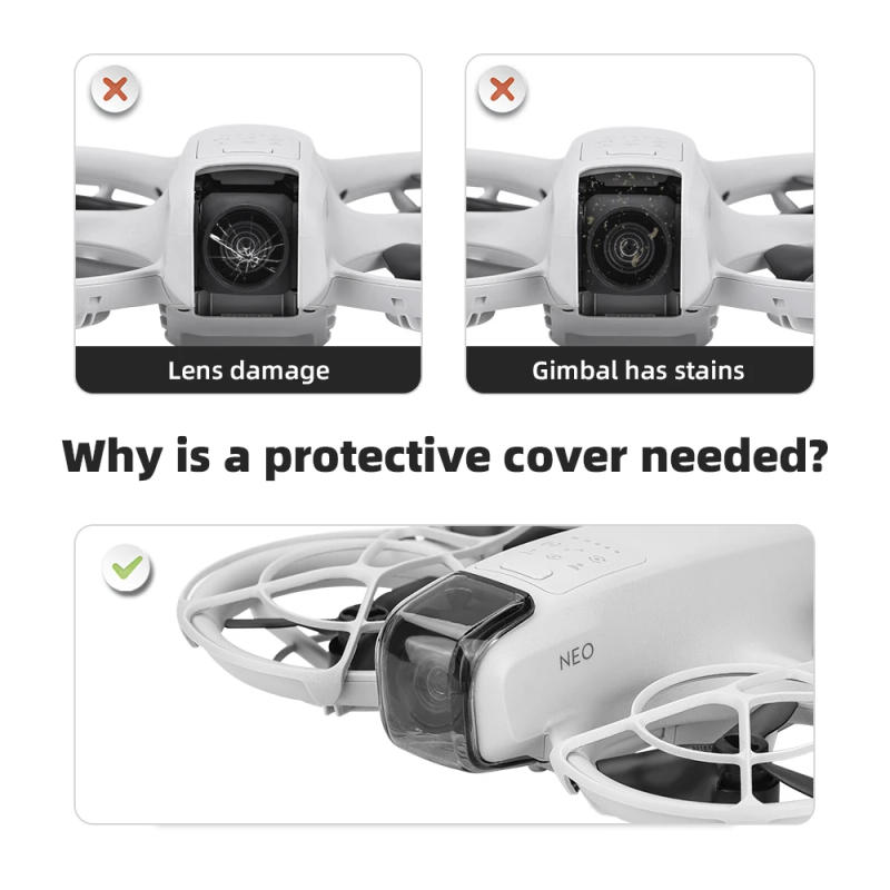 Description Picture 6 of itemBRDRC Lens Cap for DJI NEO Drone Protective Gimbal Lock Cover Camera Guard Anti-Scratch Protector Shell Lens fixer Accessory