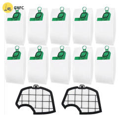 10Pcs Vacuum Cleaner Bags For Vorwerk Kobold VK140 VK150 FP140 FP150 With 2 Filters