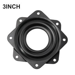 High Quality Brand New Exquisite Hollow Turntable 1PCS Bearing Rotating Black Plate Desk Table Swivel Turntable