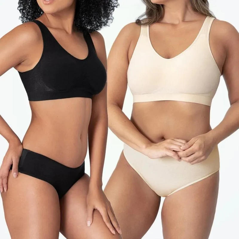 Description Picture 4 of itemComfort Wireless Shaper Bra Bright Silk Decoration Removable Pad Double Layer Seamless Bra Body Shaper Push Up Bras S-3XL