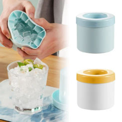 Ice Bucket Cup Silicone Mold Portable Cylinder Ice Cube Making Mould Quickly Freeze Ice Cubes Trays Ice-Cream Maker Drink Tools