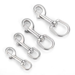 1 Pc Marine Grade 316 Stainless Steel Oval Single End Swivel Eye Bolt Snap Hook 65mm 72mm 91mm 100mm Dog Buckle Spring Hook