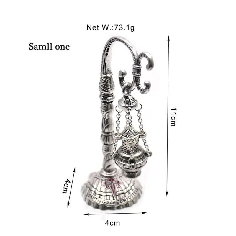 Description Picture 6 of item1pcs Antique Carved Incense Burner Cross Decoration Church Hanging Censer Christian Church Household Religious Worship Supplies