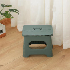 Plastic Multifunctional Folding Stool Home Train Outdoor Foldable Stepstool Kids Holding Stool Camping Fishing Chair with Handle