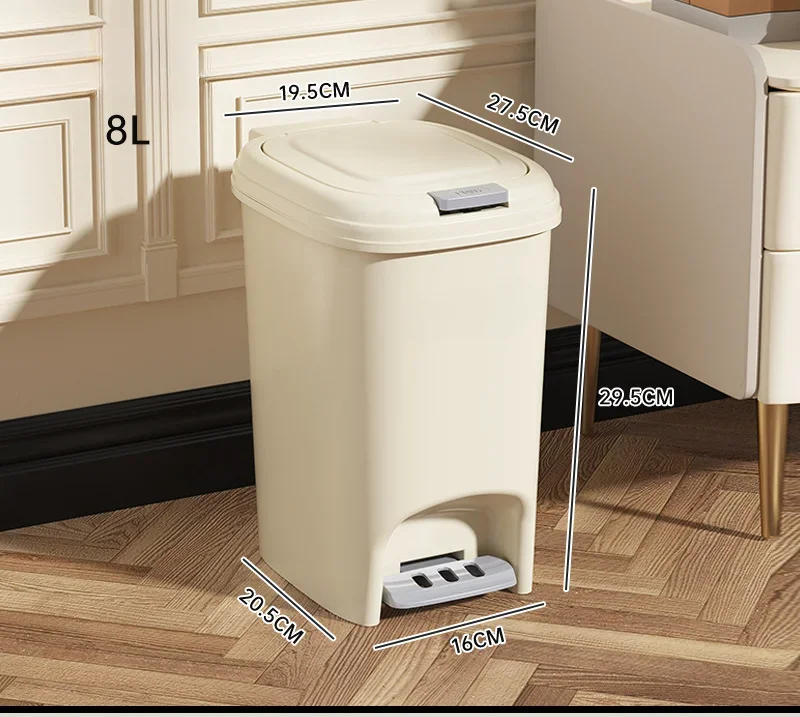 Description Picture 6 of itemHousehold High-value Trash Can Light Luxury with Lid Foot Operated Bathroom Living Room Kitchen Large Capacity Butter Trash Can