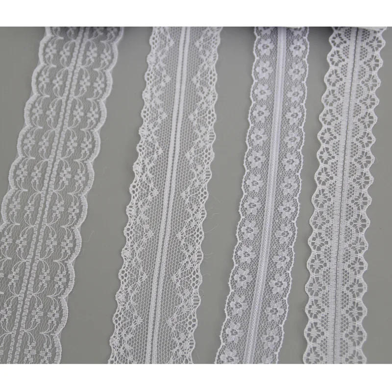 Description Picture 3 of item10Meters/Roll 3-4.5cm White Lace Ribbon Home Handmade Crafts Material Hollow Out Floral Lace Tape DIY Apparel Sewing & Fabric