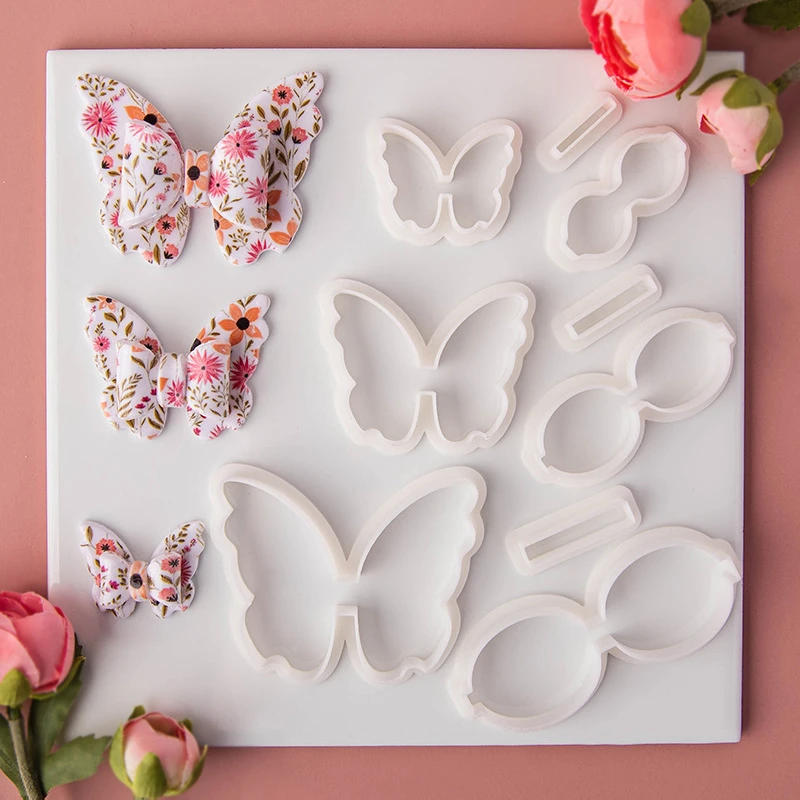 Description Picture 5 of item3Pcs Butterfly Polymer Clay Cutting Molds Clay Cutters for DIY Earrings Handmade Gift  Bowknot Hair Clip Jewelry Decor Tools