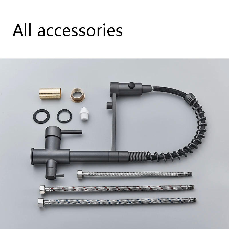 Description Picture 5 of itemSenlesen Gun Grey Purified Kitchen Faucet Deck Mount Hot Cold Mixer Crane Tap Rotation Spray Stream Mode For Filter Drink Water