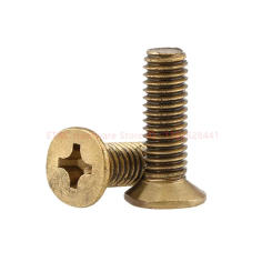 2-50Pcs/Lot M2 M2.5 M3 M4 M5 M6 M8 H68 Solid Brass GB819 Cross Phillips Flat Countersunk Head Screw Bolts Length 4-60mm