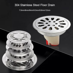 304 Stainless Steel Circular Floor Drain Deodorizer Shower Drain Bathroom Washing Machine Silver Brushed Floor Drain Cover