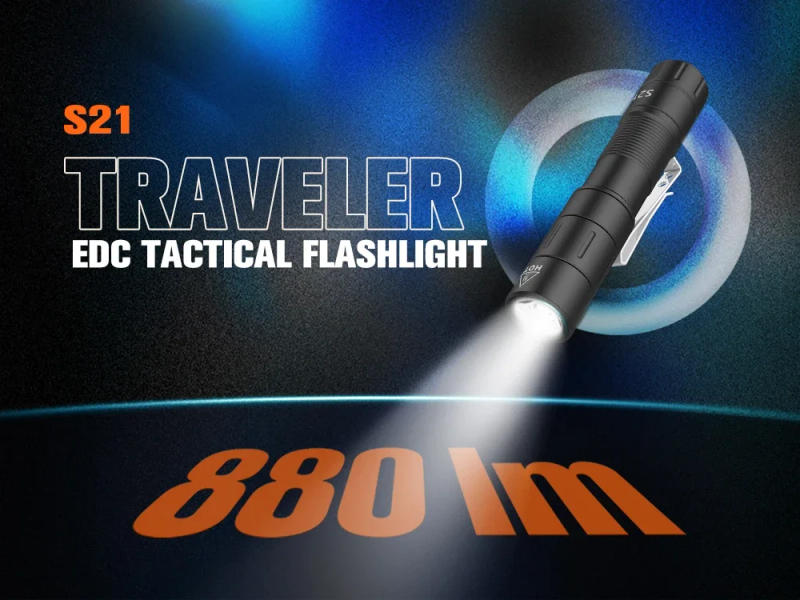 Description Picture 4 of itemKDULIT S21 Traveler Tactical Flashlight type-c Rechargeable Torch with Pen Clip Pocket Torch Outdoor Emergency Camping Lantern