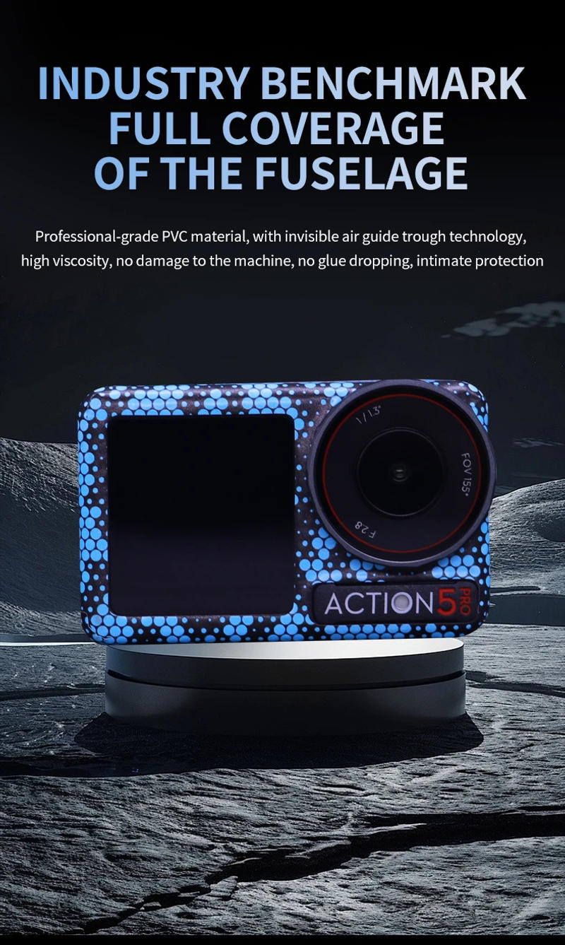 Description Picture 4 of itemSuitable for DJI DJI Action 5PRO sports camera sticker package, photo frame color changing sticker film