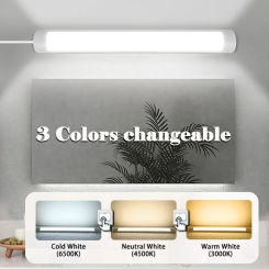 Tricolor Led Under Cabinet Lights 85-265V Led Tube Light Bar Kitchen Closet Lamps For Bedroom Bathroom Mirror Light Tube Fixture