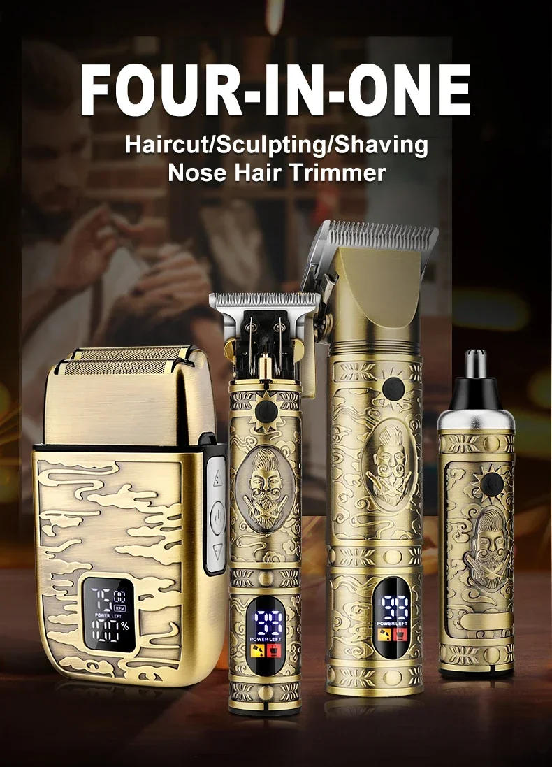 Description Picture 2 of itemHair Cutting Machine Men's Grooming Tools Resuxi 740 All Metal Hair Clippers Ears Nose Hair Trimmer Electric Shaver Set Wtih Bag