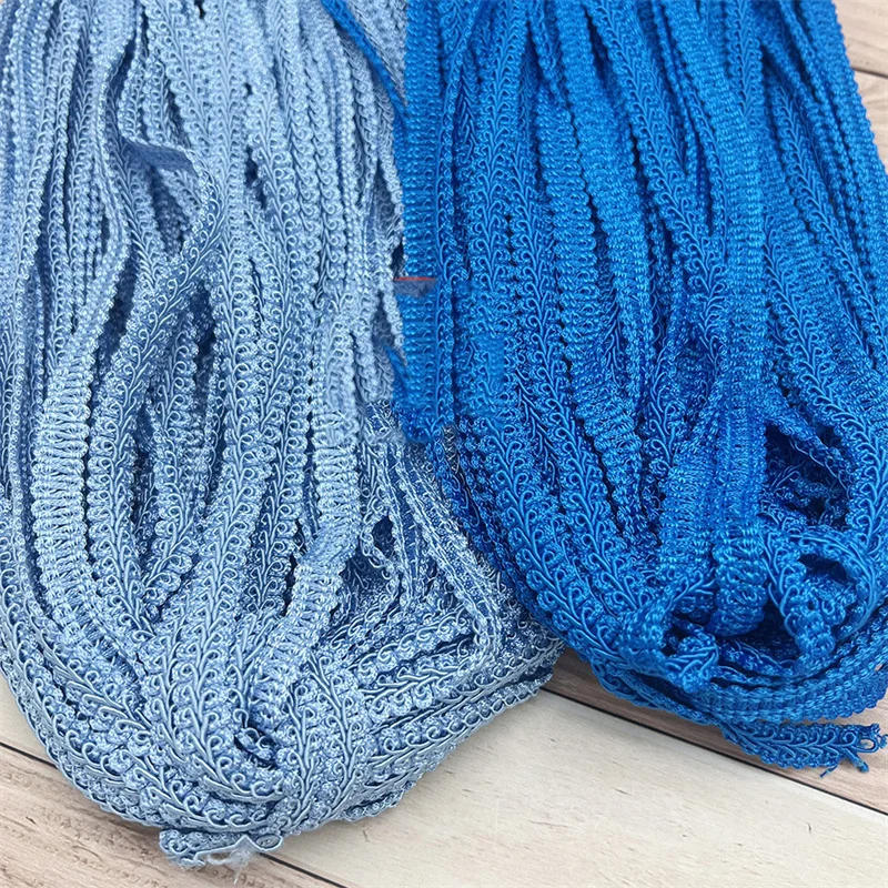 Description Picture 4 of item2/4yards 12mm Polyester Lace Trimming Ribbon Centipede Braided Curve Lace Sewing Clothes DIY Craft Wedding Accessories