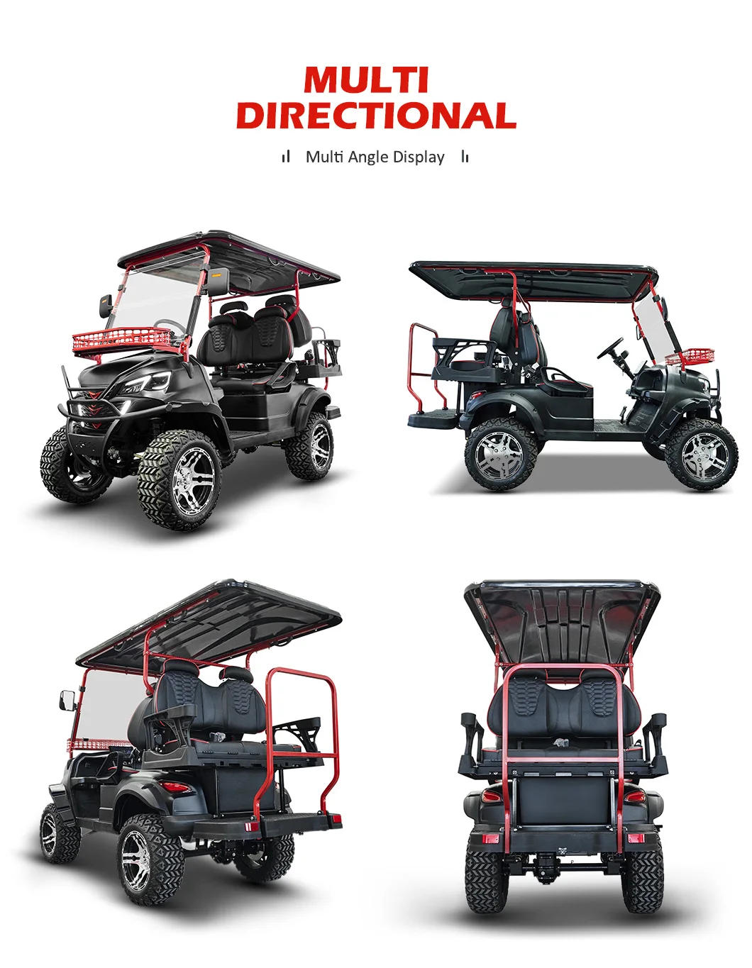 Description Picture 5 of item4 Seat Sightseeing Bus Club Cart Electric Golf Buggy Hunting Cart