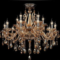 Modern Champagne Candle crystal chandeliers,crystal chandelier light+Free shipping SY4258/10+5L AC LED D900MM H700MM