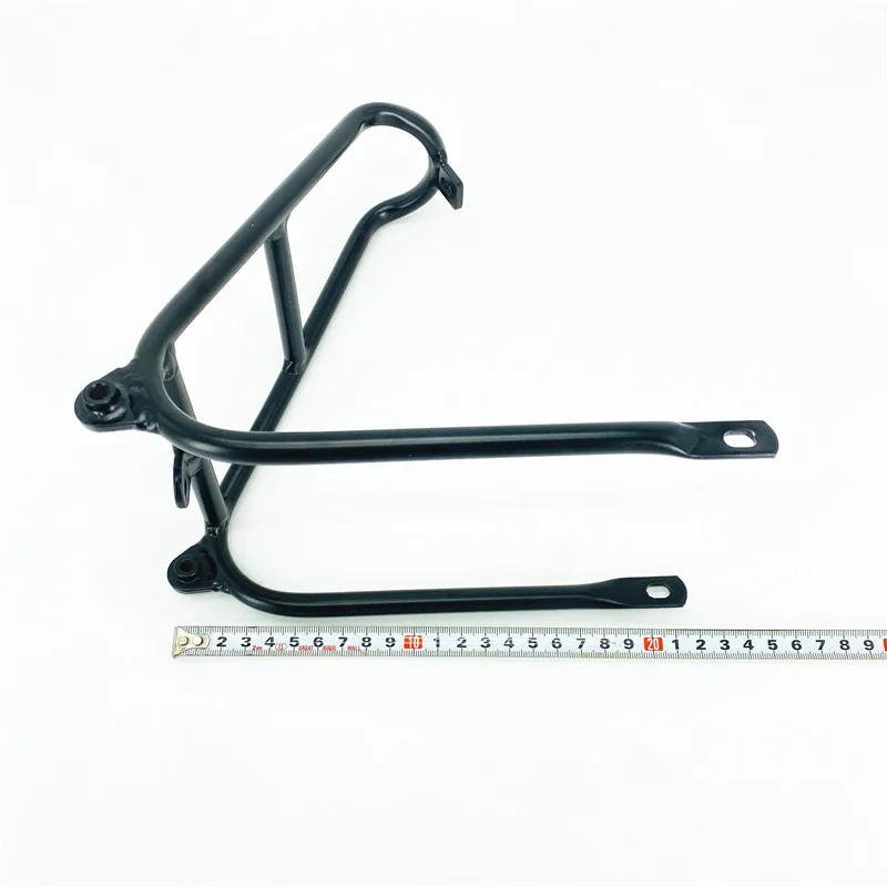 Description Picture 4 of itemBicycle Luggage Carrier For Brompton Folding Bike Rear Rack Aluminum Alloy Q-Type Cargo Racks With Easywheel Black Silver