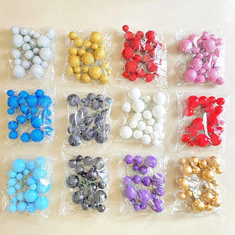 Description Picture 3 of item20Pcs Balls Cake Toppers 2-4cm Different Size Colorful Balls Cake Toppers for Brithday Wedding Christmas Decorations 2024