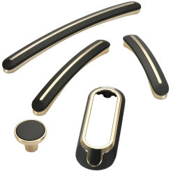 Cabinet Knobs Kitchen Handle Modern Fashion Drawer Knobs Pulls Black Plus Gold/White Plus Gold Furniture Handle Door Hardware