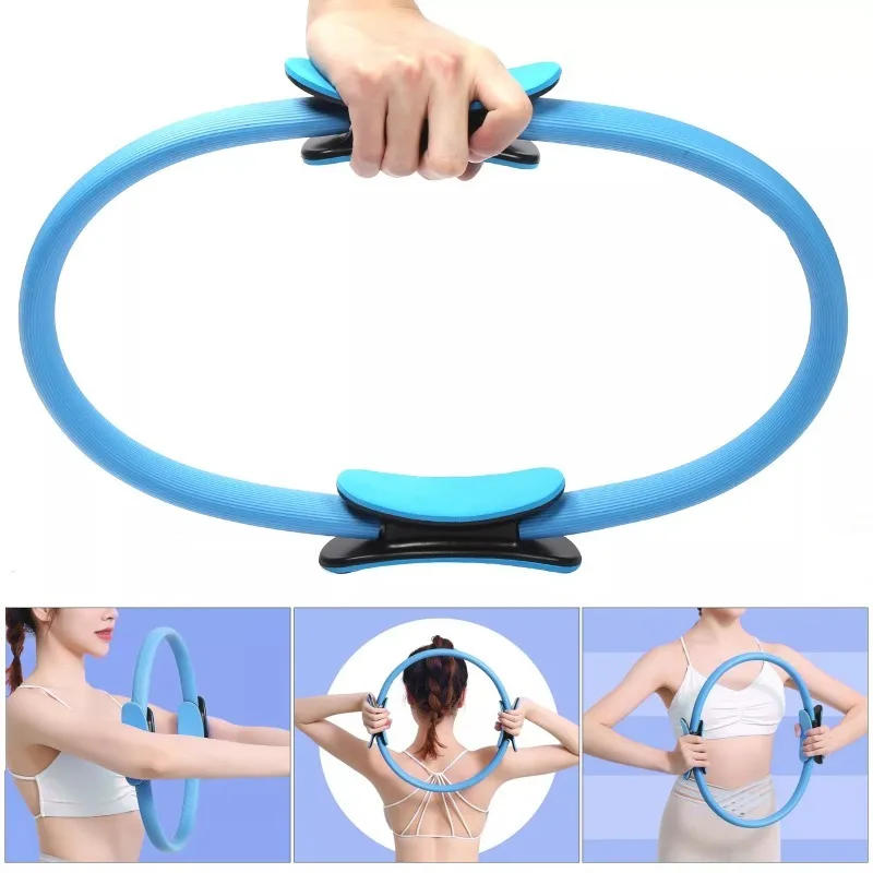 Description Picture 4 of itemWomen Yoga Pilates Circles Home Gym Equipments Yoga Pilates Accessories Fitness Hoop Inner Thigh Exerciser Yoga Wheel Sports