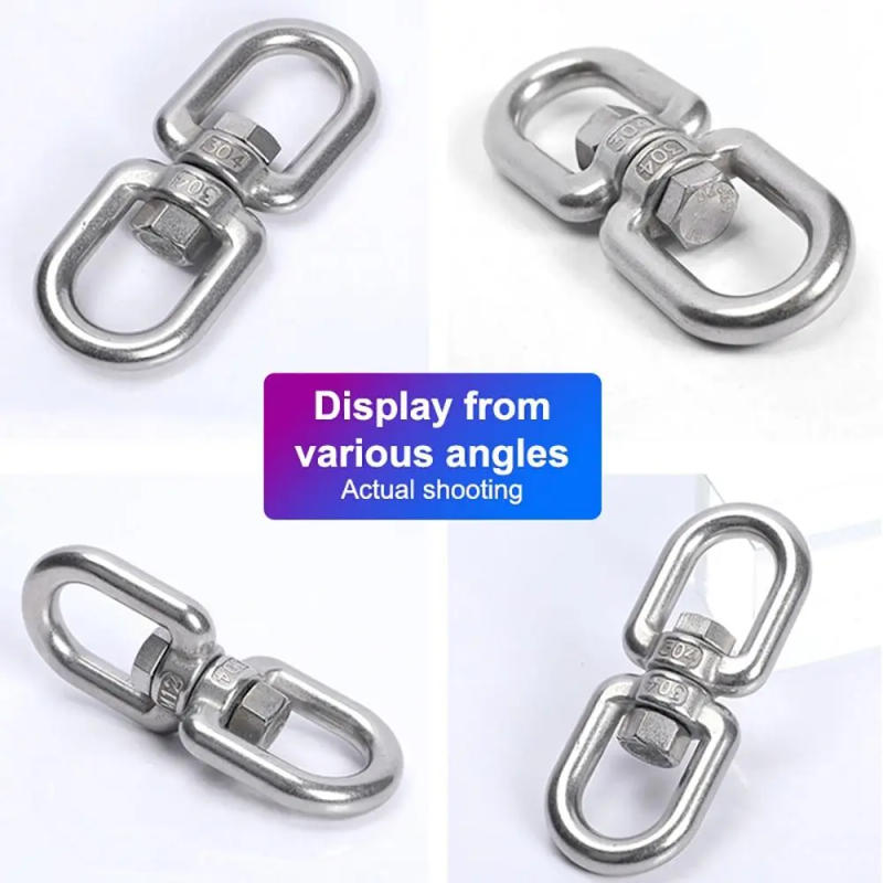 Description Picture 3 of item1Pcs Eye Connectors 8 Ring Hook 304 Stainless Steel M4 M5 M6 M8 Marine Anchor Swivel Universal 4mm 5mm 6mm 8mm Carabiner Clasp