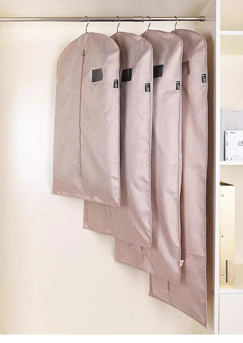 Description Picture 2 of itemClothes Dust Cover Hanging Organizer Wardrobe Garment Dress Coat Bags With Zipper Suit Case Dustproof Clothing Cover Oxford