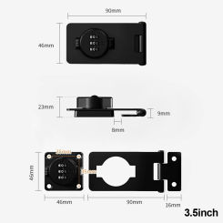 Cabinet Lock Garage Locking Hasp Room Sliding Door Double Open For Drawer File Security Combination Bolt Latch