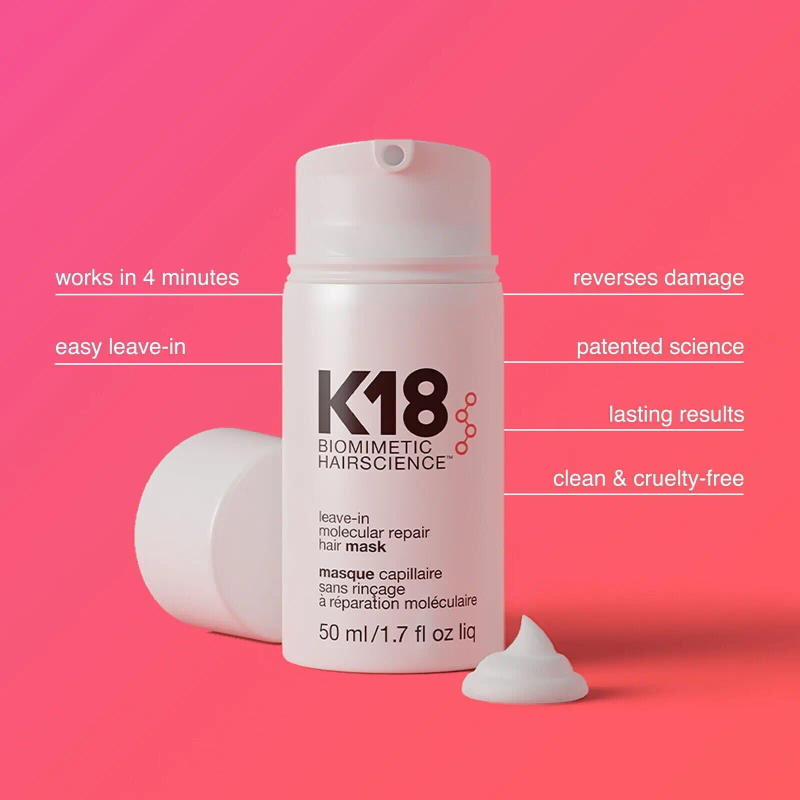 Description Picture 2 of item50ml K18 Leave-In Molecular Repair Hair Mask Damage Restore Soft hair Deep Repair Keratin & Scalp Treatment Hair Care Condition