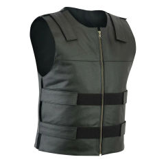 Comfy Fashion Leisure Men Waistcoat Winter Solid Spring Thicken Tops Autumn Vest Bikers Waist Coat Faux Leather