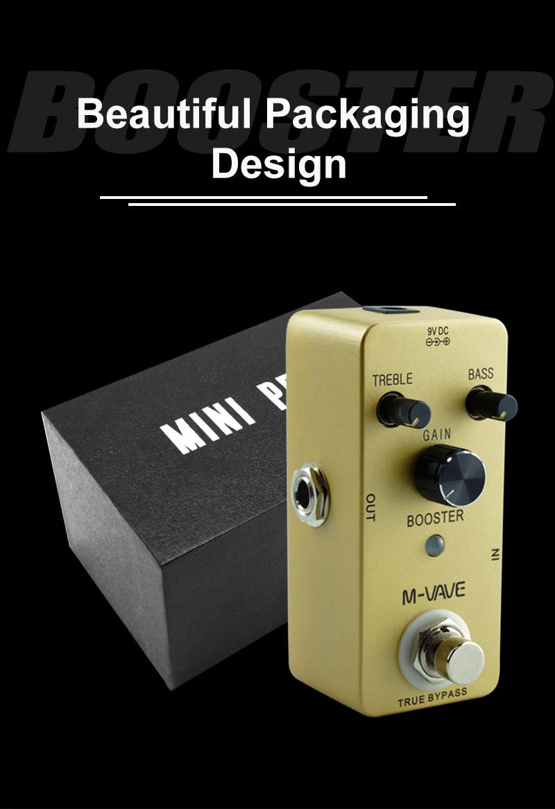 Description Picture 5 of itemM-VAVE Electric Guitar Effect Pedal PURE BOOSTER 2-Band EQ Effect Pedal True Bypass Guitar Accessories & Parts