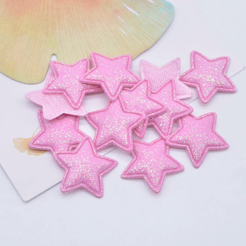 Description Picture 4 of item100Pcs 22mm Bling Star Applique Padded Patches for DIY Headwear Hair Clips Decor Clothes Hat Crafts Sewing Supplies