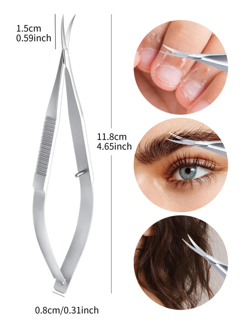 Description Picture 2 of itemRussian Dovetail Scissors Beauty Nail Nail Removal Dead Skin Nail Barbs Curved StainlessSteel Spring Dead Skin Scissors