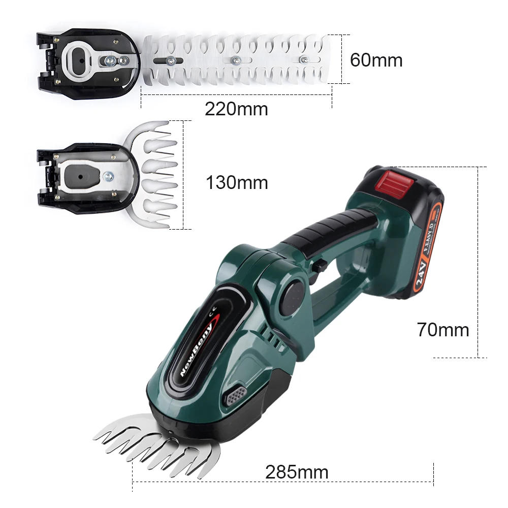 Description Picture 5 of itemNEWBENY 2 IN 1 Handheld Electric Hedge Trimmer Garden Tool 24V Cordless Rechargeable Household Shrub Weeding Pruning Lawn Mower