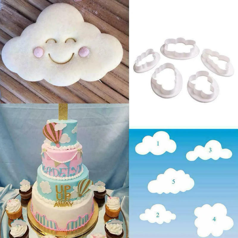 Description Picture 4 of item5PCS/Set Cloud Shape Cookie Cutter Made 3D Printed Fondant For Cake Decorating Tools Cookie Cutter Biscuit Mold Baking Mould