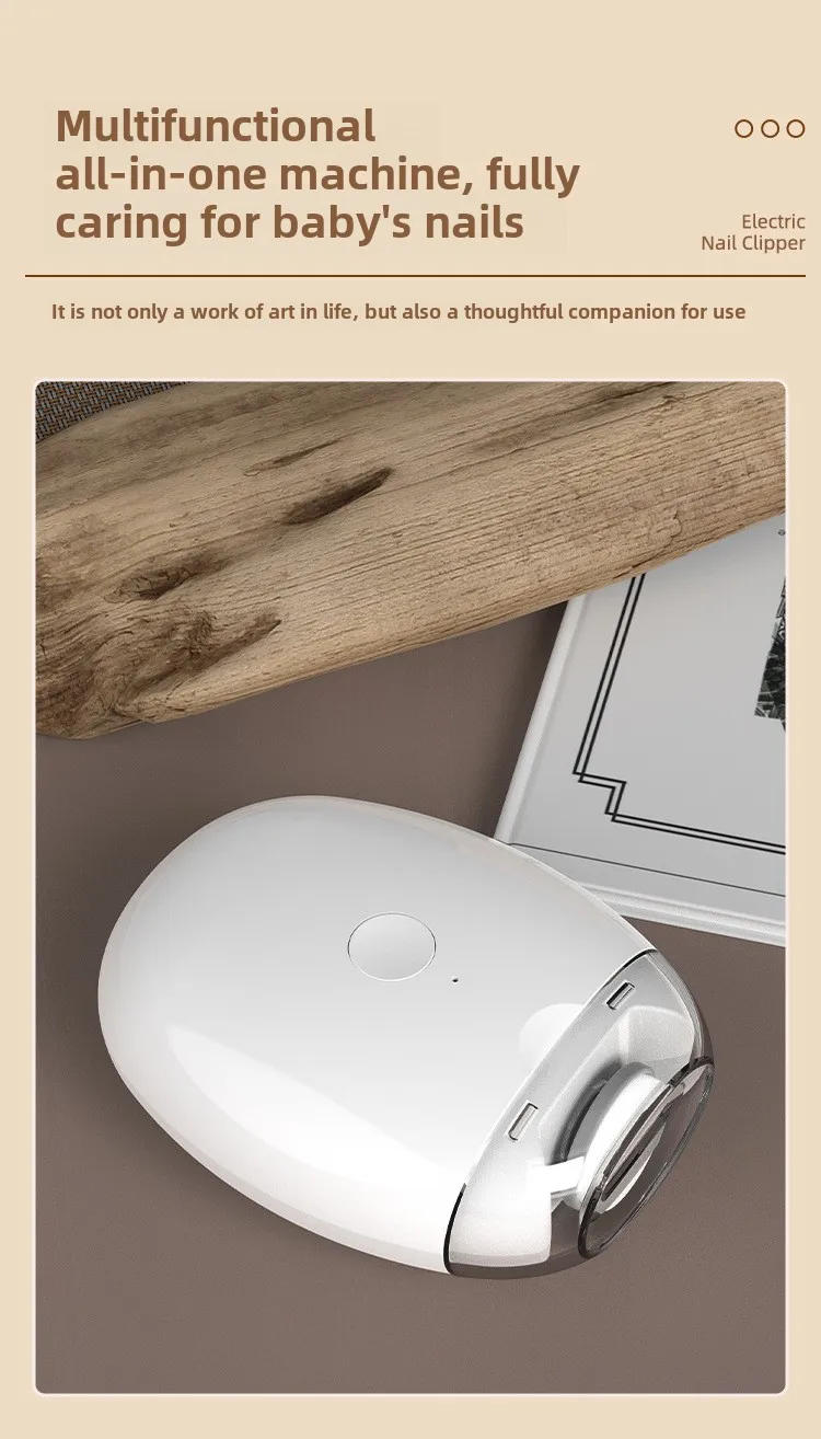 Description Picture 6 of itemPortable Mini Electric Nail Clipper Polisher With Light Low Noise Baby Trimmer Manicure Tools For Baby Adult Nail Cutter 3 Speed