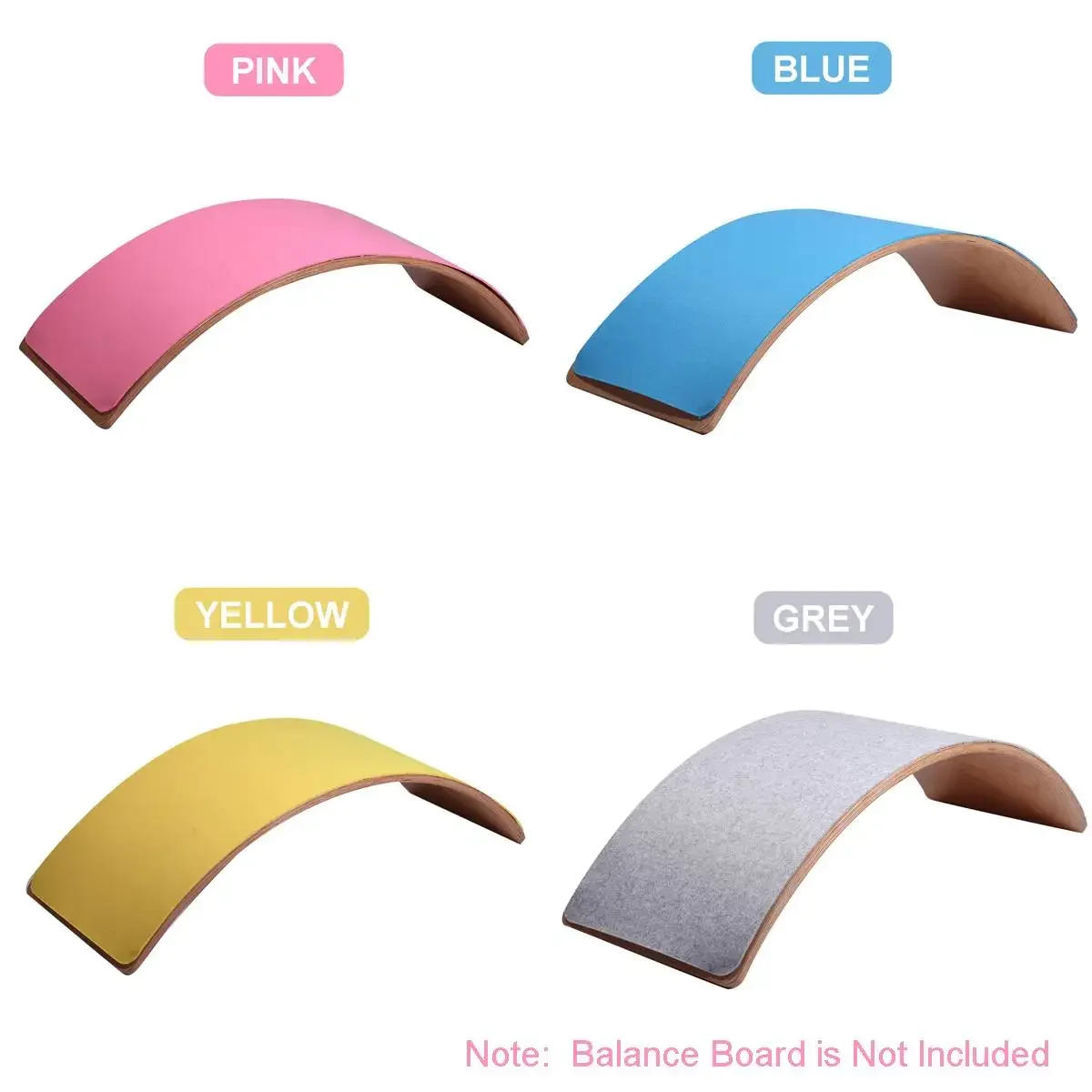 Description Picture 6 of itemChild Wooden Balance Board Cover Body Wobble Balance Workout Twist Training Equipment Balance Seesaw Felt pad 100x32CM