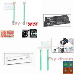 2PCS Microfiber Dry and Wet Sensor Cleaning CMOS CCD Swab Sticks for Canon Fujifilm Nikon Sony Mirrorless Camera