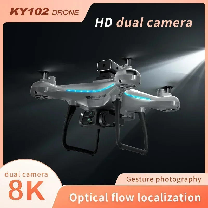 Description Picture 2 of itemKY102 Drone 8K Professional HD Dual Camera Aerial Photography Obstacle Avoidance Optical Four-Axis RC Aerocraft Toy