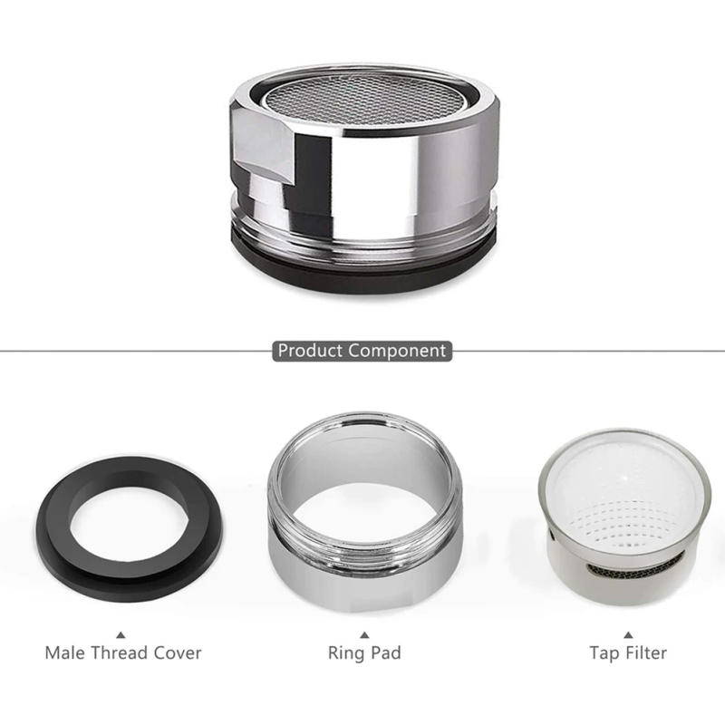 Description Picture 5 of item3PCS Brass Water Saving Faucet Tap Aerator M24 Thread Bathroom Faucet Bubbler Stainless Steel Replaceable Filter Mixed Nozzle
