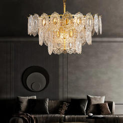 Post Modern Luxury Led Chandeliers Lighting for Living Room Bedroom Ceiling Hanging Lamp Led Crystal Pattern Pendant Lights