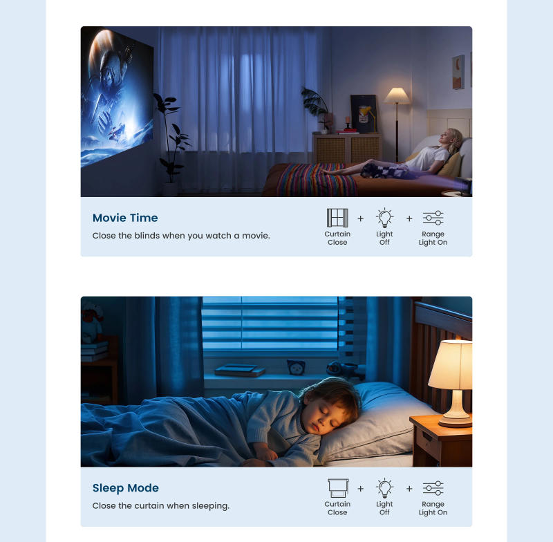 Description Picture 5 of itemGIRIER Smart Curtain Motor WiFi Electric Curtain Opener with RF433 Remote for Windows Works with Tuya Smart APP Alexa Hey Google