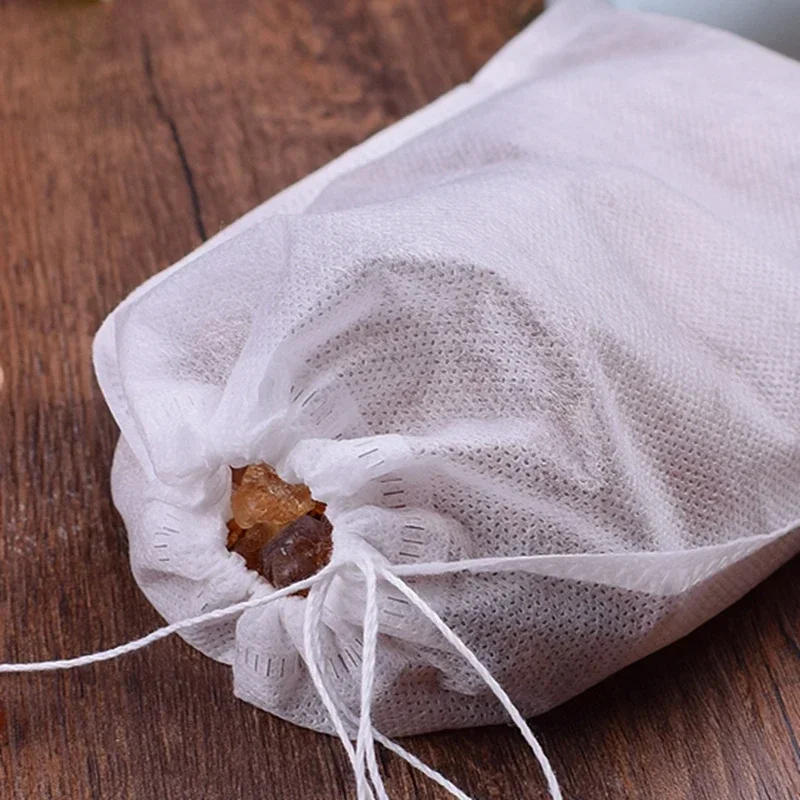 Description Picture 4 of itemDisposable Tea  Kitchen Filter Bags Mesh Sealing Infuser Teabags Empty Bags Organizer Coffee Tea Bags for Herb Loose Tea Filter